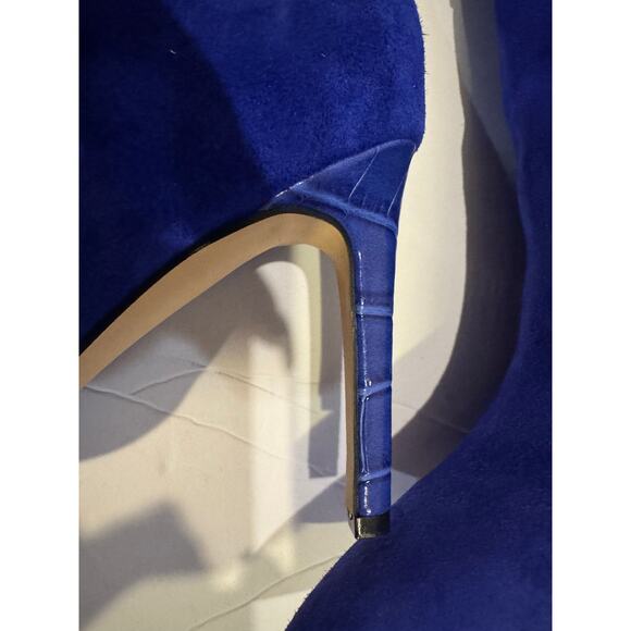 Nine West womens Richy knee high riding boots blue422  size 9.5 M suede   nwob - Picture 7 of 9